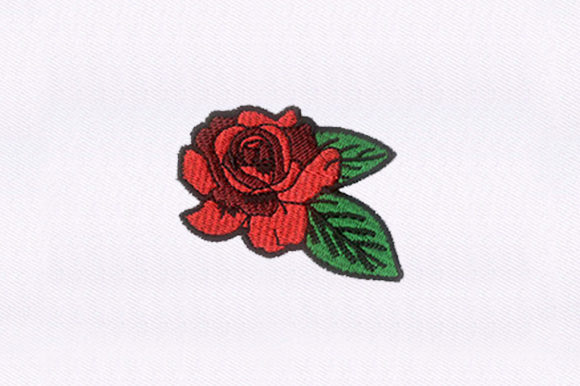 Fancy Red Rose: A Versatile Embroidery Design