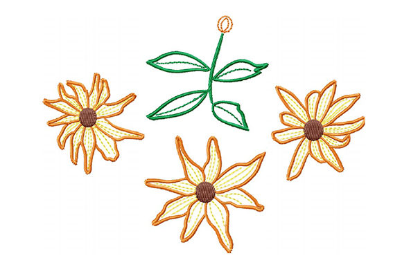 Fire Daisies: A Vibrant Touch to Your Embroidery Projects