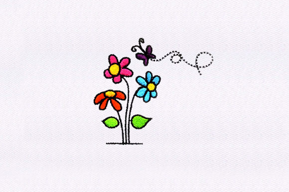 Floral Butterfly Design: A Versatile Embroidery Gem