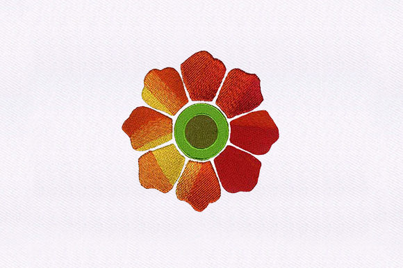 Gradient Flower: A Charming Addition to Your Embroidery