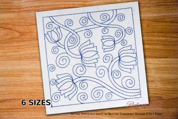 Lotus Flower Lineart: A Versatile Embroidery Design