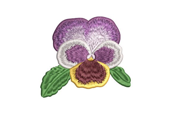 Pansy Flower Bud: A Versatile Holiday Embroidery