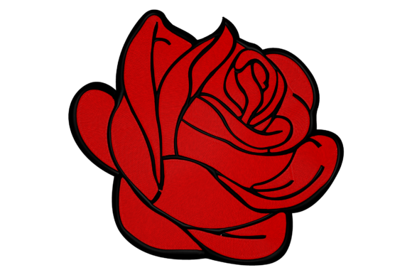 Perfect Red Rose: A Versatile Embroidery Design