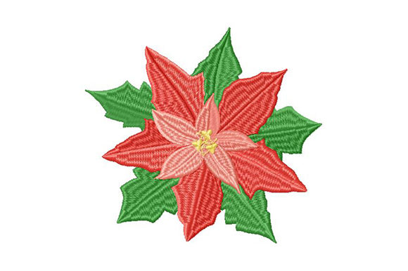 Poinsettia Christmas Star: A Festive Embroidery Gem