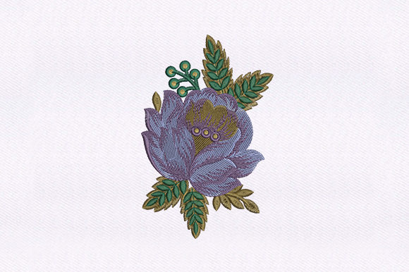 Precious Purple Flower Design: A Versatile Embroidery Gem