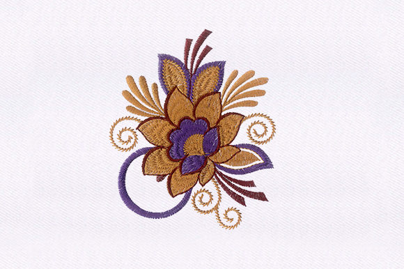 Purple Flower Design: A Versatile Embroidery Choice