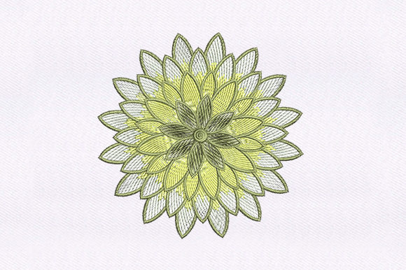 Yellow White Flower Design: A Premium Embroidery Choice
